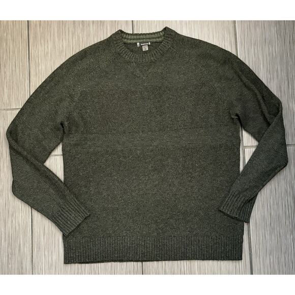 Smartwool Men's Green Ripple Ridge Crew Sweater Merino Wool Blend Size Medium - Picture 1 of 4
